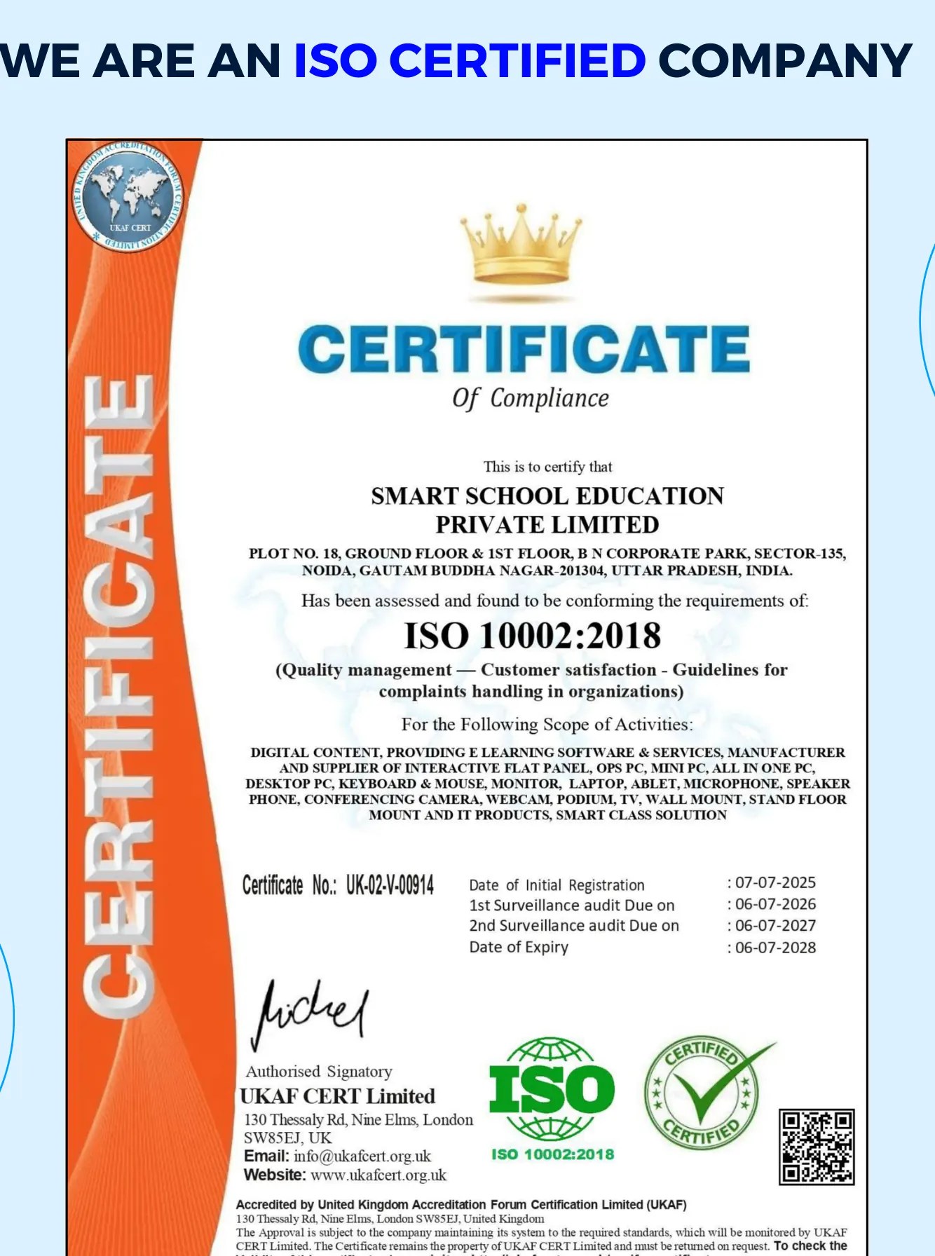 Study'n'Learn ISO certification gallery